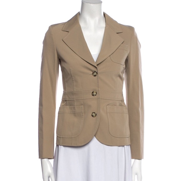 PRADA by Miucca Prada vintage 2000s blazer, taupe, pockets, buttons, 38, GUC - Picture 1 of 14